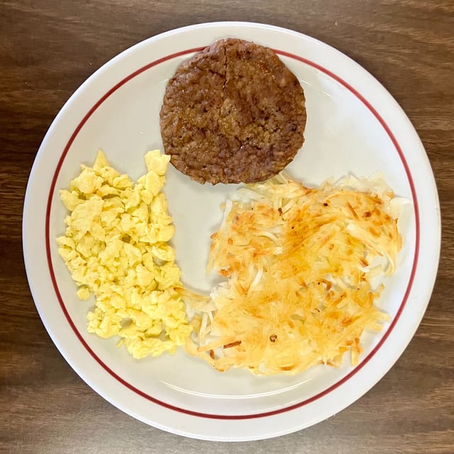 Kid's Scrambled Egg and Meat.
