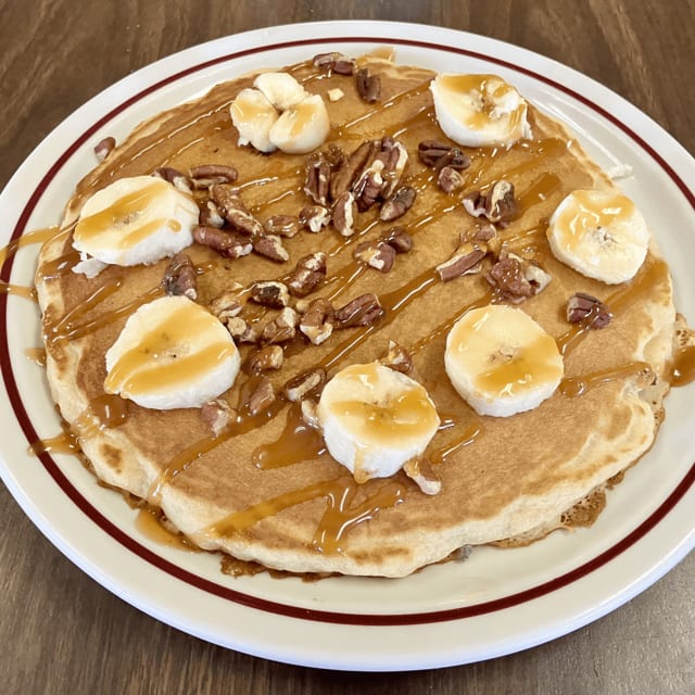 Banana Pecan Pancakes.
